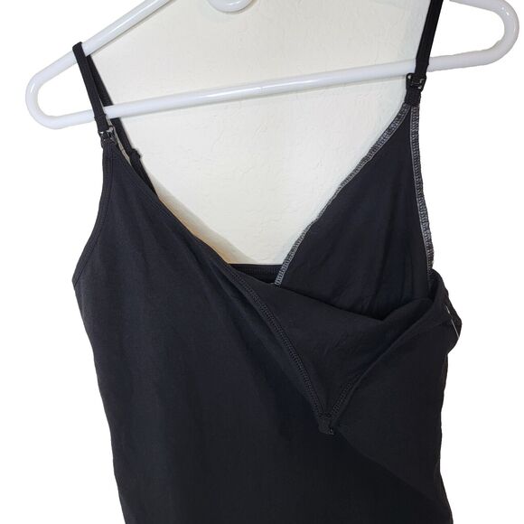 Old Navy Black Maternity Spaghetti Strap Shirt Large NWT Nursing Conformable - Picture 4 of 6